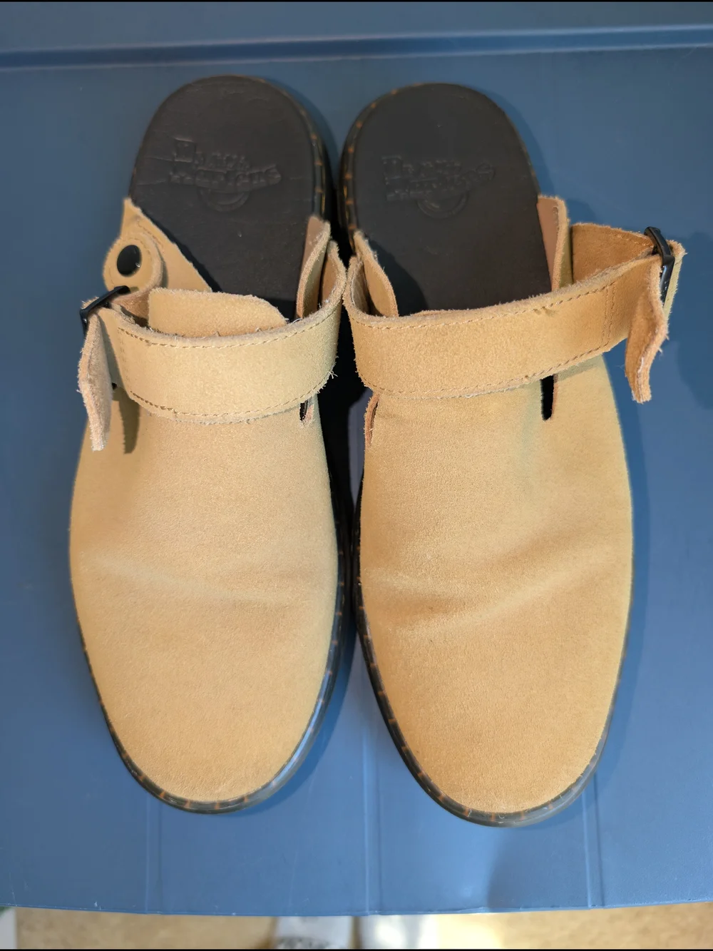 Dr. Martens ZebzagSuede Slingback Platform Mules Women's Size 10